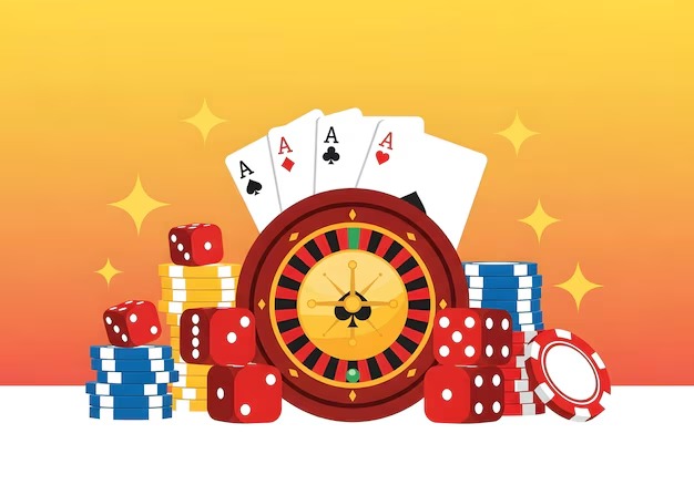 Slot game interface showing reels, bet controls, and win display